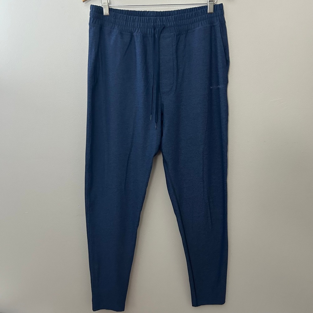 Outdoor Voices Jogger Pants Mens L Navy Blue CloudKnit Heather Tapered Stretch